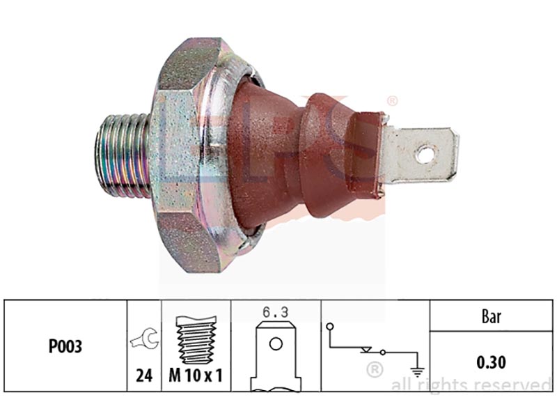 Oil pressure warning switches