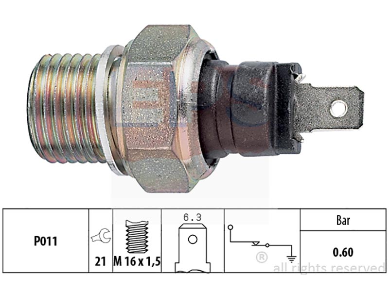 Oil pressure warning switches