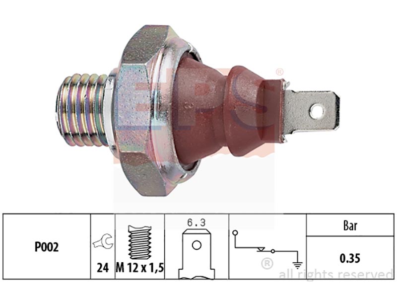 Oil pressure warning switches