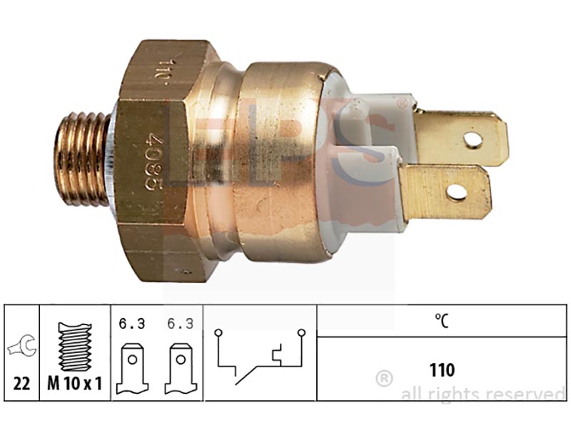 Eps-(7.4085) interruttori comando spia temperatura acqua