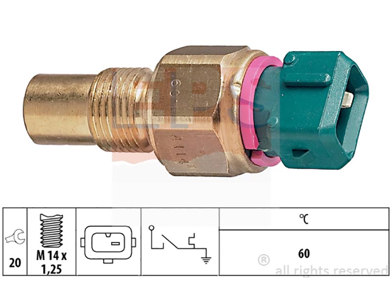 Eps-(7.4114) interruttori comando spia temperatura acqua