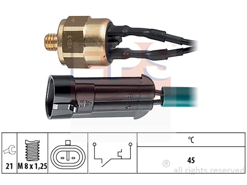 Eps-(7.4124) interruttori comando spia temperatura acqua