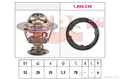 EPS 1.880.267 / Termostato, Refrigerante Made in Italy - OE Equivalent