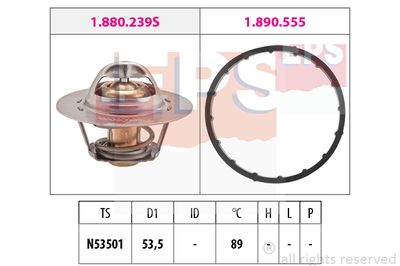EPS 1.880.291 / Termostato, Refrigerante Made in Italy - OE Equivalent