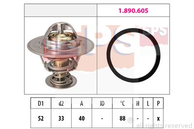 EPS 1.880.537 / Termostato, Refrigerante Made in Italy - OE Equivalent