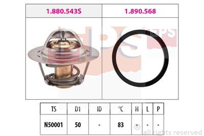 EPS 1.880.543 / Termostato, Refrigerante Made in Italy - OE Equivalent