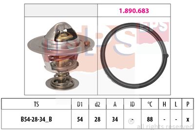 EPS 1.880.834 / Termostato, Refrigerante Made in Italy - OE Equivalent