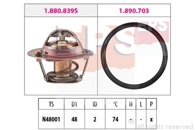 EPS 1.880.840 / Termostato, Refrigerante Made in Italy - OE Equivalent