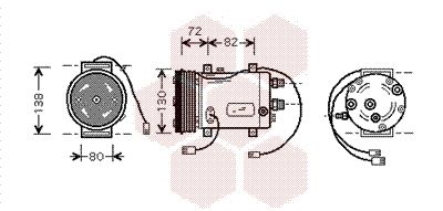VAN WEZEL 0300K179 / Compressore, Climatizzatore