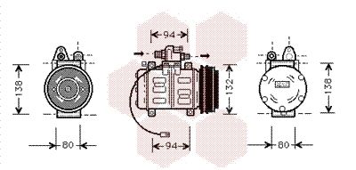 VAN WEZEL 0300K180 / Compressore, Climatizzatore