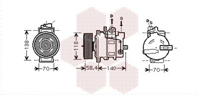 VAN WEZEL 0300K274 / Compressore, Climatizzatore