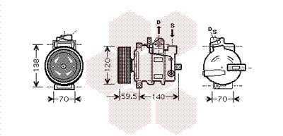 VAN WEZEL 0300K284 / Compressore, Climatizzatore