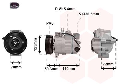 VAN WEZEL 0300K313 / Compressore, Climatizzatore