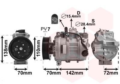 VAN WEZEL 0300K381 / Compressore, Climatizzatore