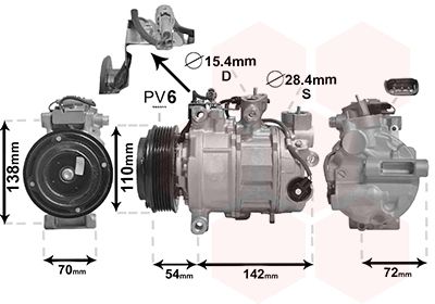 VAN WEZEL 0600K551 / Compressore, Climatizzatore