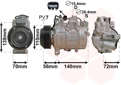 VAN WEZEL 0600K552 / Compressore, Climatizzatore