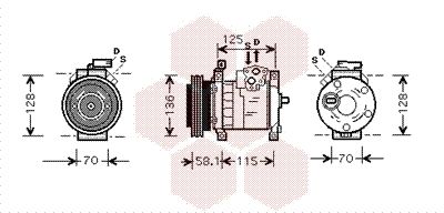VAN WEZEL 0700K094 / Compressore, Climatizzatore