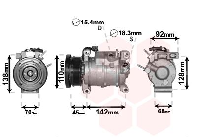 VAN WEZEL 0700K128 / Compressore, Climatizzatore