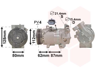VAN WEZEL 1501K703 / Compressore, Climatizzatore