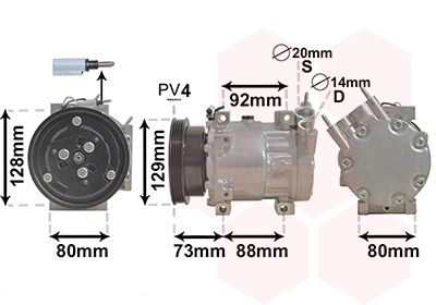 VAN WEZEL 1501K705 / Compressore, Climatizzatore