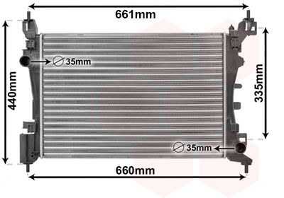 VAN WEZEL 17002318 / Radiatore, Raffreddamento motore