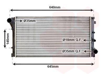 VAN WEZEL 17002379 / Radiatore, Raffreddamento motore