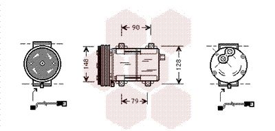 VAN WEZEL 1800K283 / Compressore, Climatizzatore