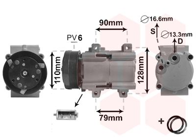 VAN WEZEL 1800K284 / Compressore, Climatizzatore *** IR PLUS ***