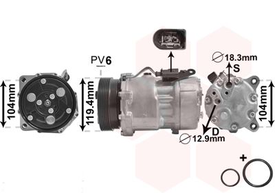 VAN WEZEL 1800K321 / Compressore, Climatizzatore *** IR PLUS ***
