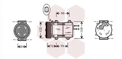 VAN WEZEL 1800K351 / Compressore, Climatizzatore