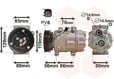 VAN WEZEL 1800K378 / Compressore, Climatizzatore