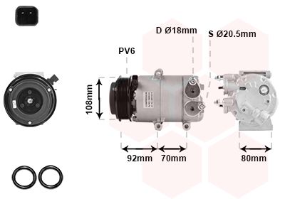 VAN WEZEL 1800K415 / Compressore, Climatizzatore *** IR PLUS ***