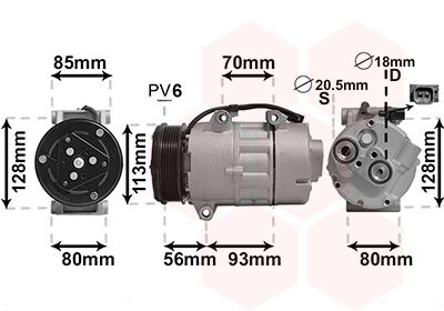VAN WEZEL 1800K416 / Compressore, Climatizzatore *** IR PLUS ***