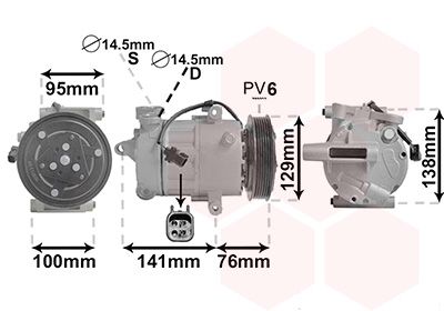 VAN WEZEL 1800K417 / Compressore, Climatizzatore *** IR PLUS ***