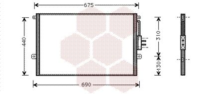 VAN WEZEL 21005018 / Condensatore, Climatizzatore