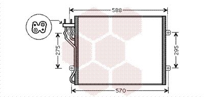 VAN WEZEL 21005035 / Condensatore, Climatizzatore