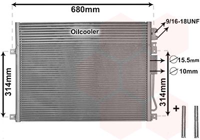 VAN WEZEL 21005045 / Condensatore, Climatizzatore *** IR PLUS ***
