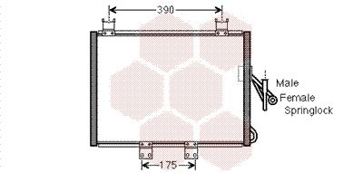 VAN WEZEL 21005048 / Condensatore, Climatizzatore