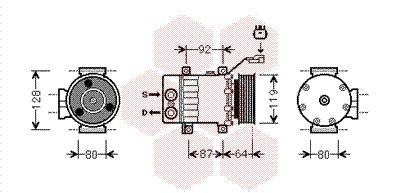 VAN WEZEL 2100K047 / Compressore, Climatizzatore