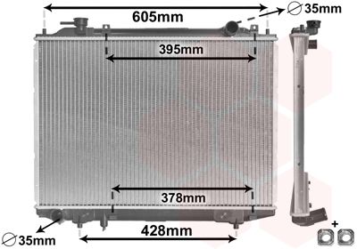 VAN WEZEL 27002171 / Radiatore, Raffreddamento motore