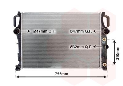 VAN WEZEL 30002342 / Radiatore, Raffreddamento motore