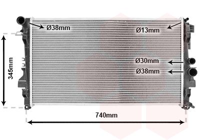 VAN WEZEL 30002356 / Radiatore, Raffreddamento motore
