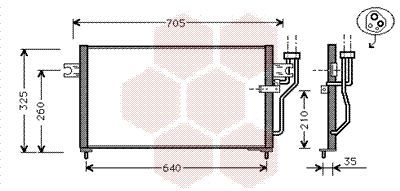 VAN WEZEL 32005105 / Condensatore, Climatizzatore