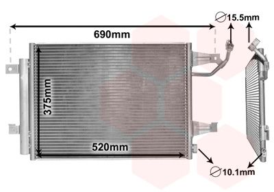 VAN WEZEL 32005177 / Condensatore, Climatizzatore