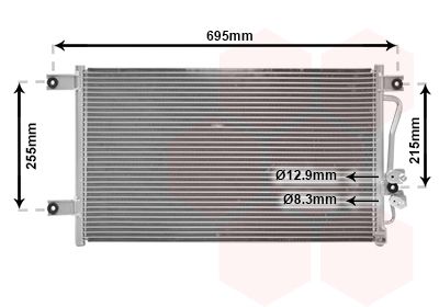 VAN WEZEL 32005206 / Condensatore, Climatizzatore