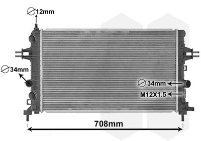 VAN WEZEL 37002363 / Radiatore, Raffreddamento motore