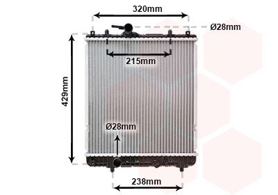 VAN WEZEL 37002382 / Radiatore, Raffreddamento motore
