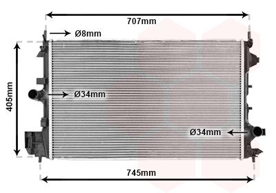 VAN WEZEL 37002396 / Radiatore, Raffreddamento motore
