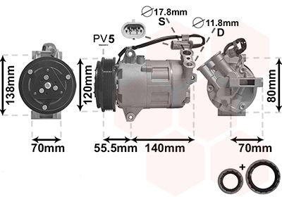 VAN WEZEL 3700K498 / Compressore, Climatizzatore *** IR PLUS ***