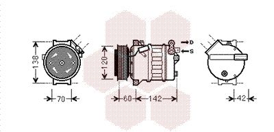 VAN WEZEL 3700K543 / Compressore, Climatizzatore